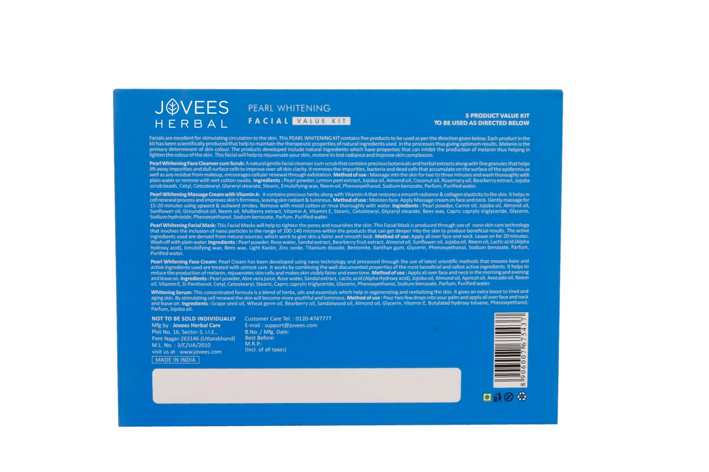 Jovees Pearl Whitening Facial Kit