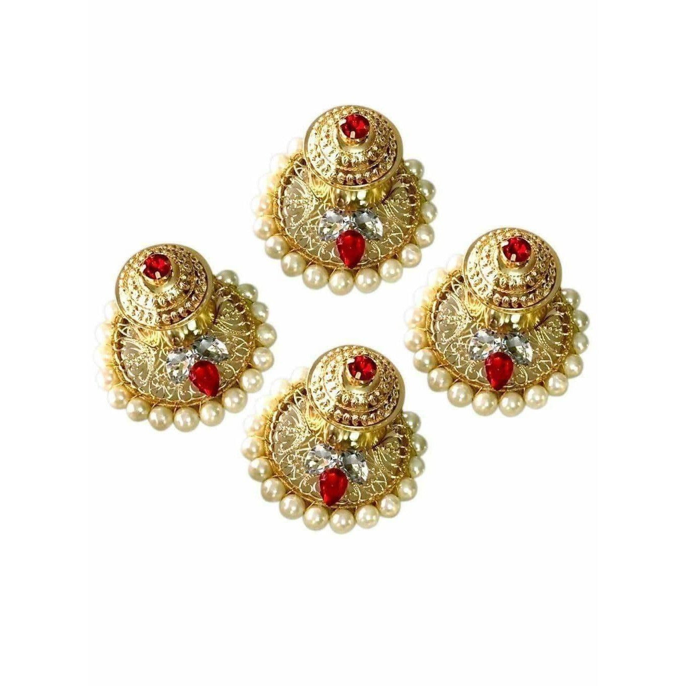 Buy Fancy Kumkum Holders with Pearls and Kundans - 1 Piece