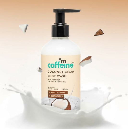 mCaffeine Coconut Cream Body Wash - Mildy Cleanses & Moisturizes