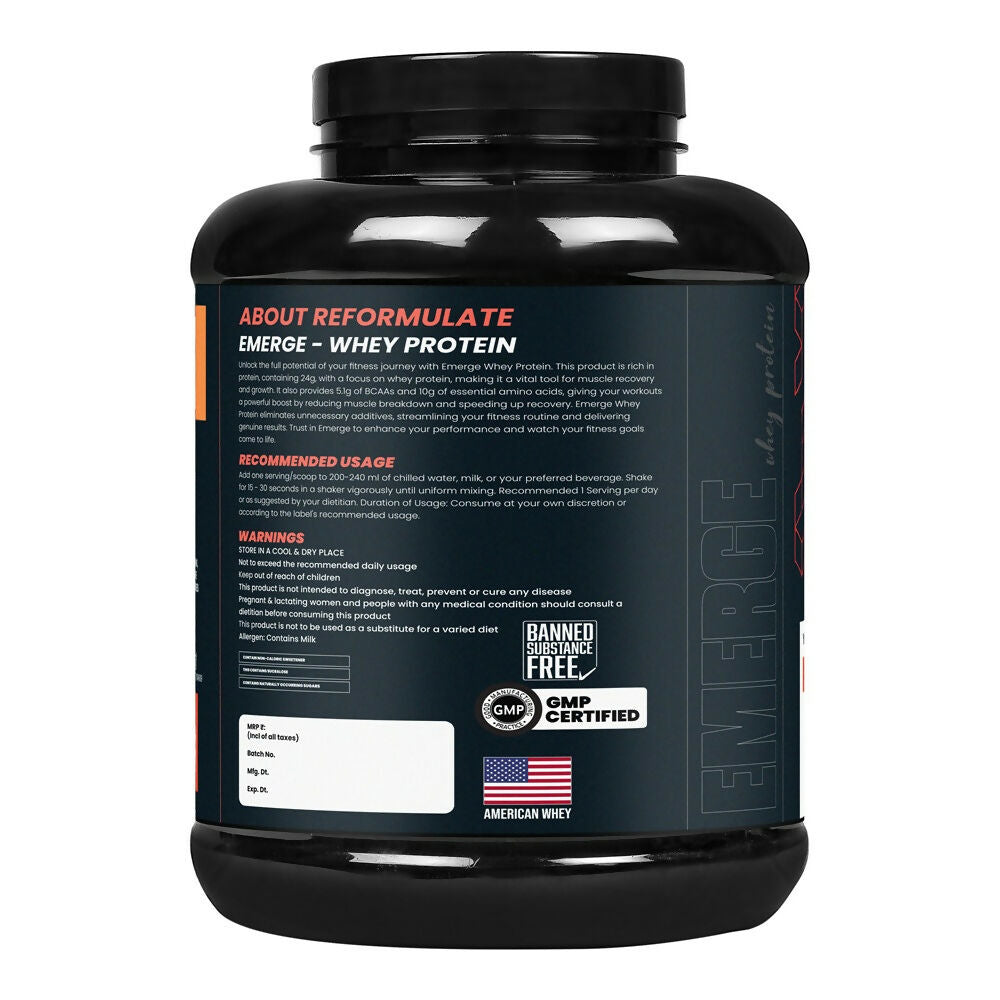 Reformulate Emerge I Whey Protein I Your Daily Meal Replacement Formula I 20 G I Protein I 5.1 G Bcaa's I 10 G Eaa's - Chocolate