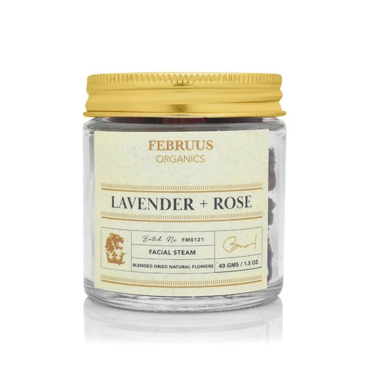 Februus Organics Facial Steam Dried Flower With Extract of Lavender & Rose