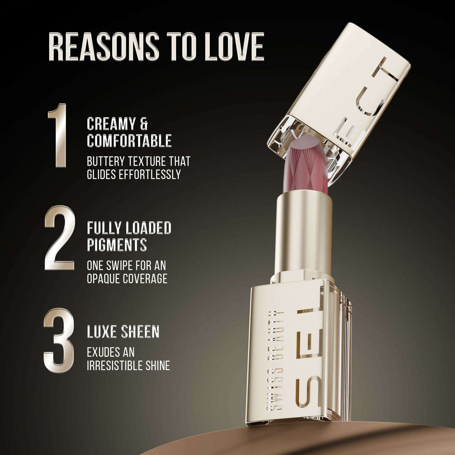 Swiss Beauty Select Creme Touch Hydrating Lipstick - 10 Pleasing Plum