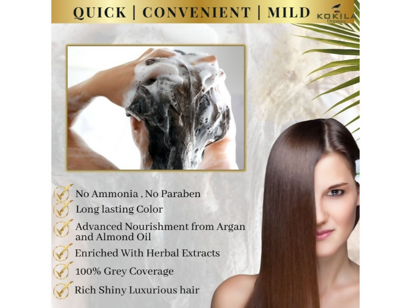 Kokila Organics NO PPD Shampoo Hair Colour - Black