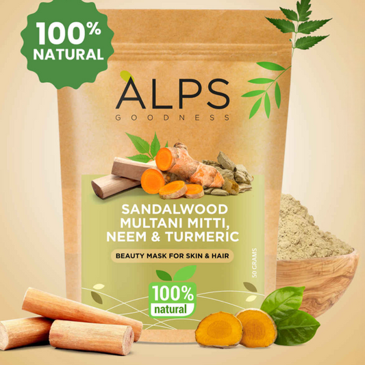 Alps Goodness Sandalwood,Multani Mitti,Neem & Turmeric Powder