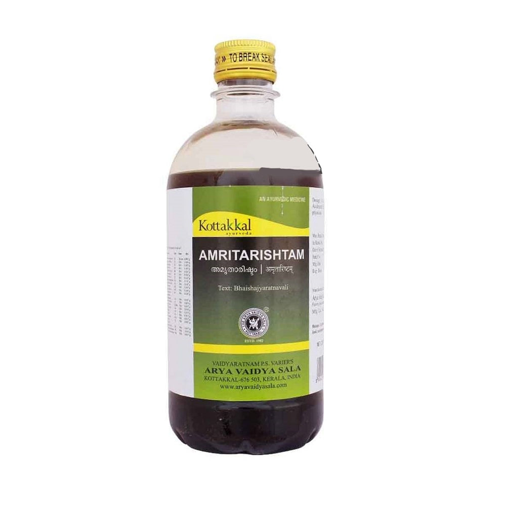 Buy Kottakkal Arya Vaidya Sala Amritarishtam - Ayurvedic Tonic for Chronic Fever & Immunity from DrMediCart, Ship from India to USA
