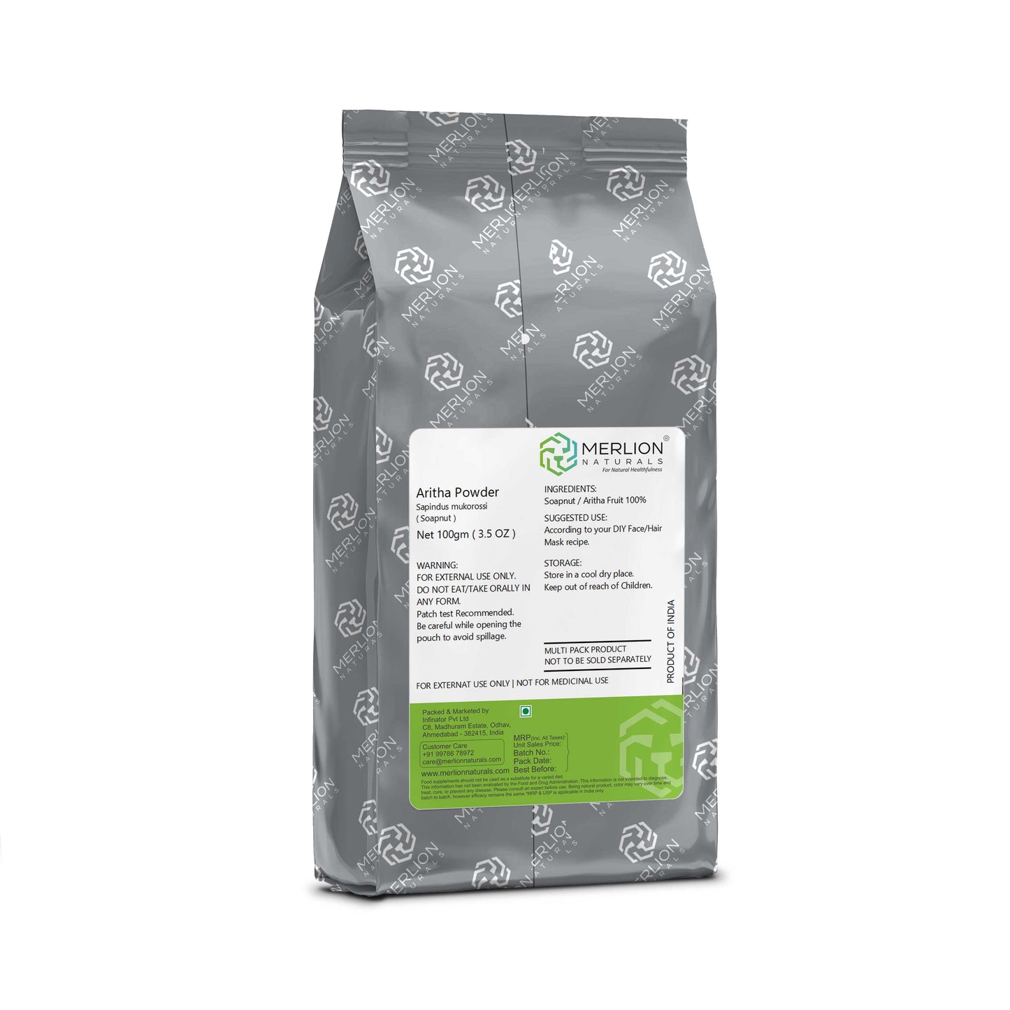 Merlion Naturals Amla Aritha and Shikakai Powder Combo