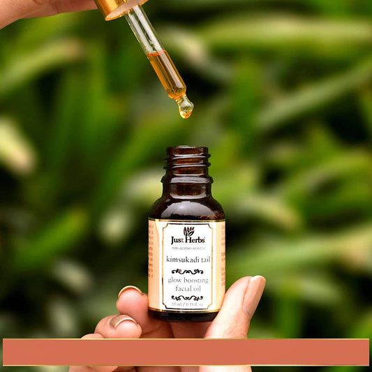 Buy Just Herbs Ayurvedic Kimsukadi Tail Glow Boosting Facial Oil from DrMediCart, Ship from India to USA