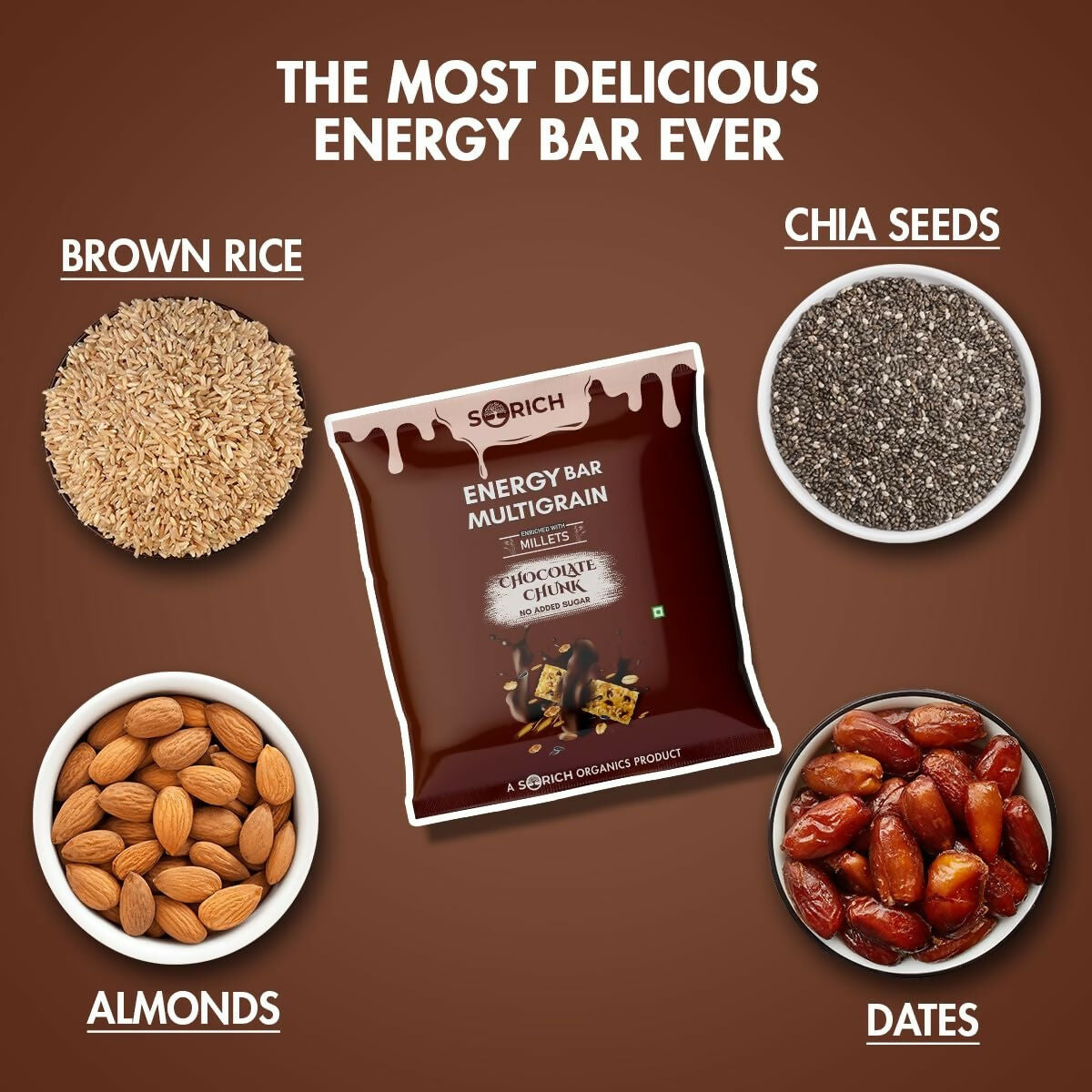 Sorich Organics Multigrain Energy Mini Bars Chocolate Chunk