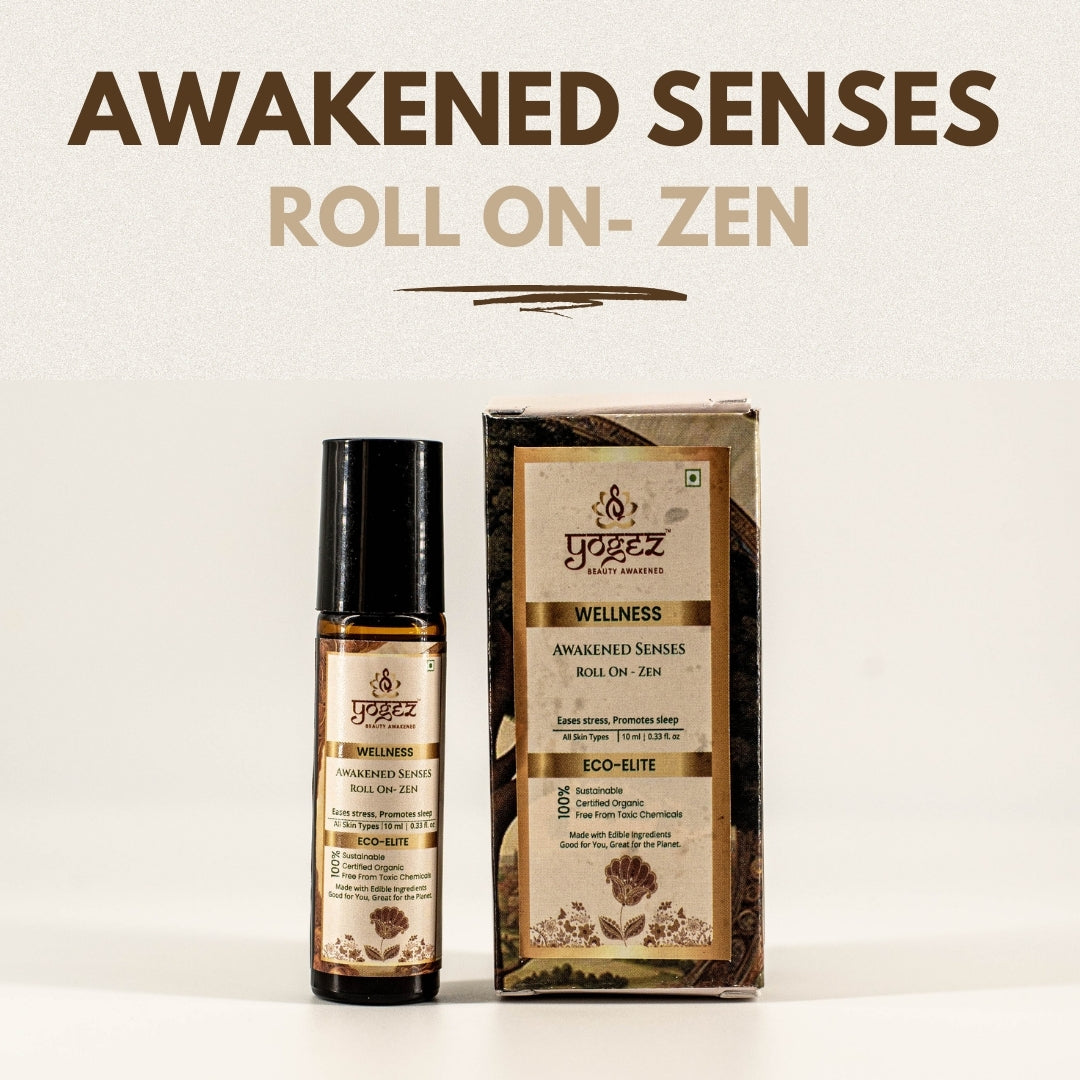 Yogez Awakened Senses Temple Roll-On- ZEN- aromatherapy blend to ease stress and to induce sleep