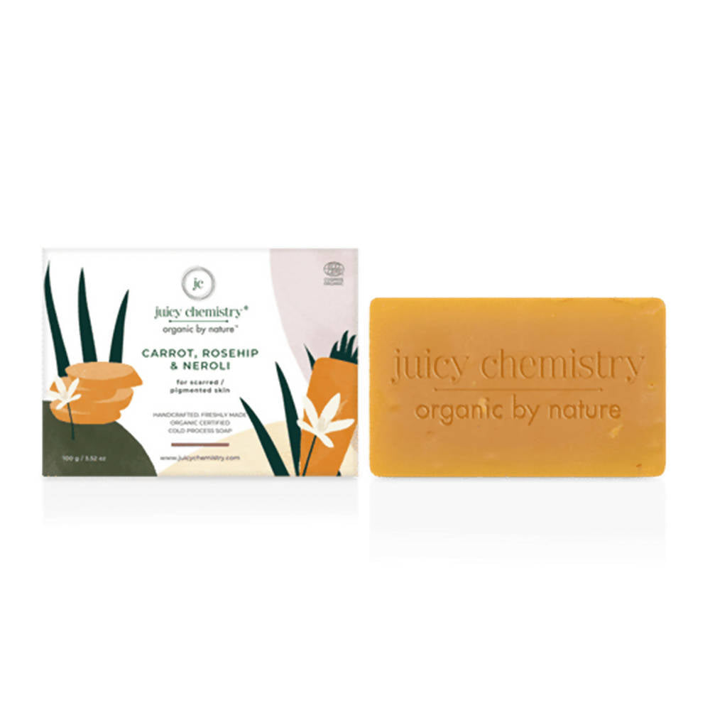 Juicy Chemistry Carrot , Rosehip & Neroli Soap For Scarred