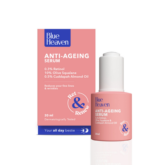 Blue Heaven 0.3% Retinol Serum With 10% Olive Squalane & 0.5% Cuddapah Almond Oil Face Serum
