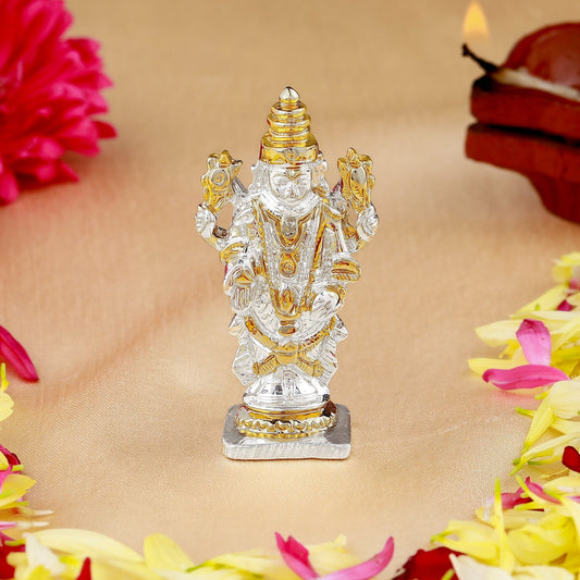 Buy Estele Gold-Polished Lord Tirupati Balaji Idol Showpiece for Pooja Mandir/ Home Decorative