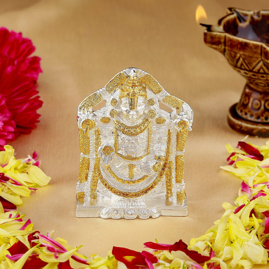 Buy Estele Gold-Polished Lord Tirupati Balaji Idol Showpiece for Pooja Mandir/ Home Decorative