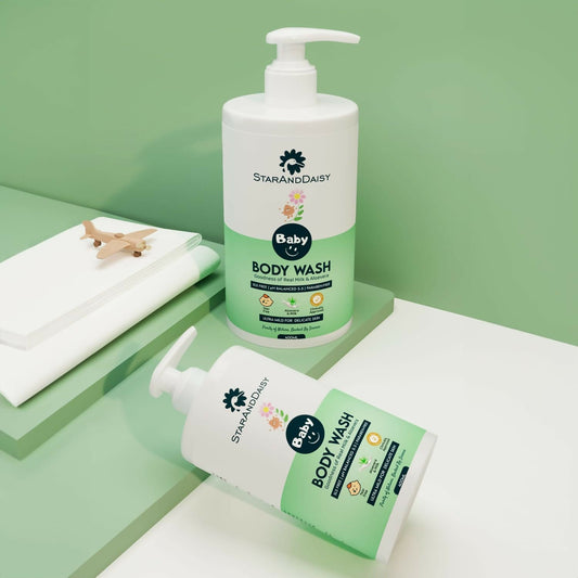 StarAndDaisy Baby Body Wash with Tear free, Paraben Free, Real Milk & Calendula Flower