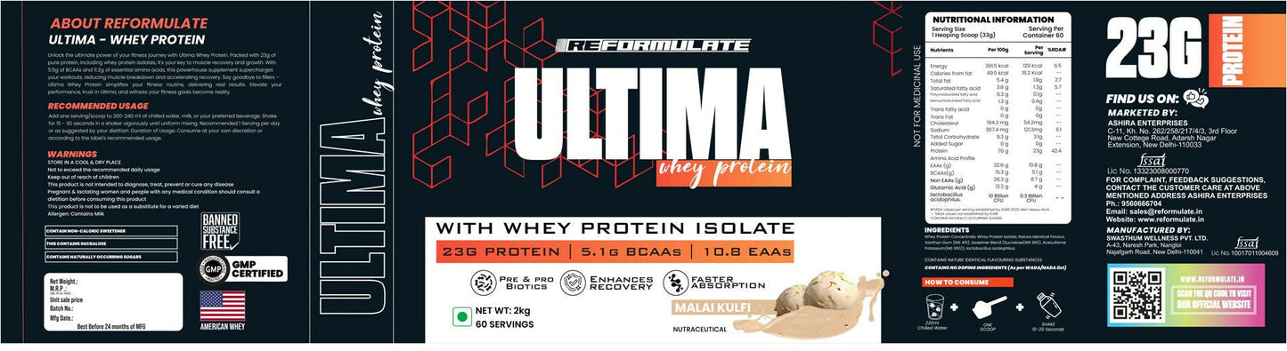 Reformulate I Isoform I Whey Isolate I Your Daily Meal Replacement Formula I 27G Protein | 6.1G BCAA | 12.9G EAA | O g Sugar - Chocolate