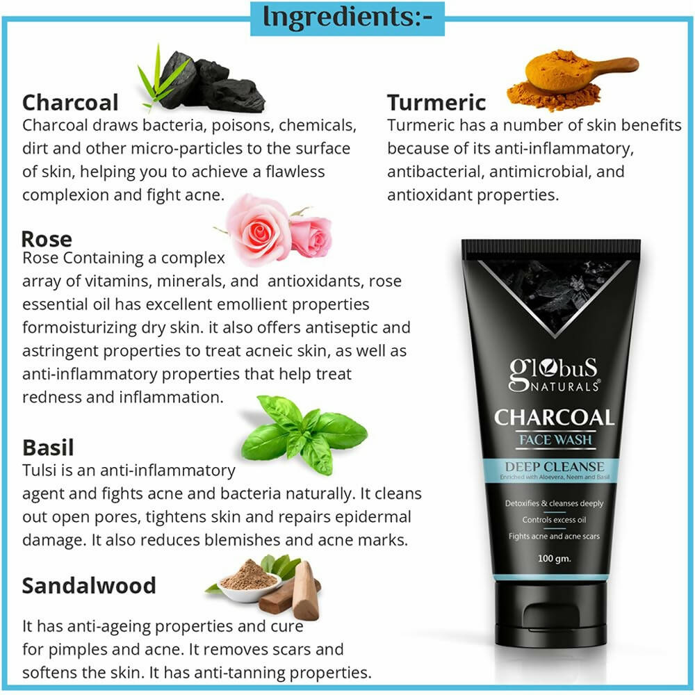 Globus Naturals Face Wash Enriched with Tea Tree, Neem & Papaya