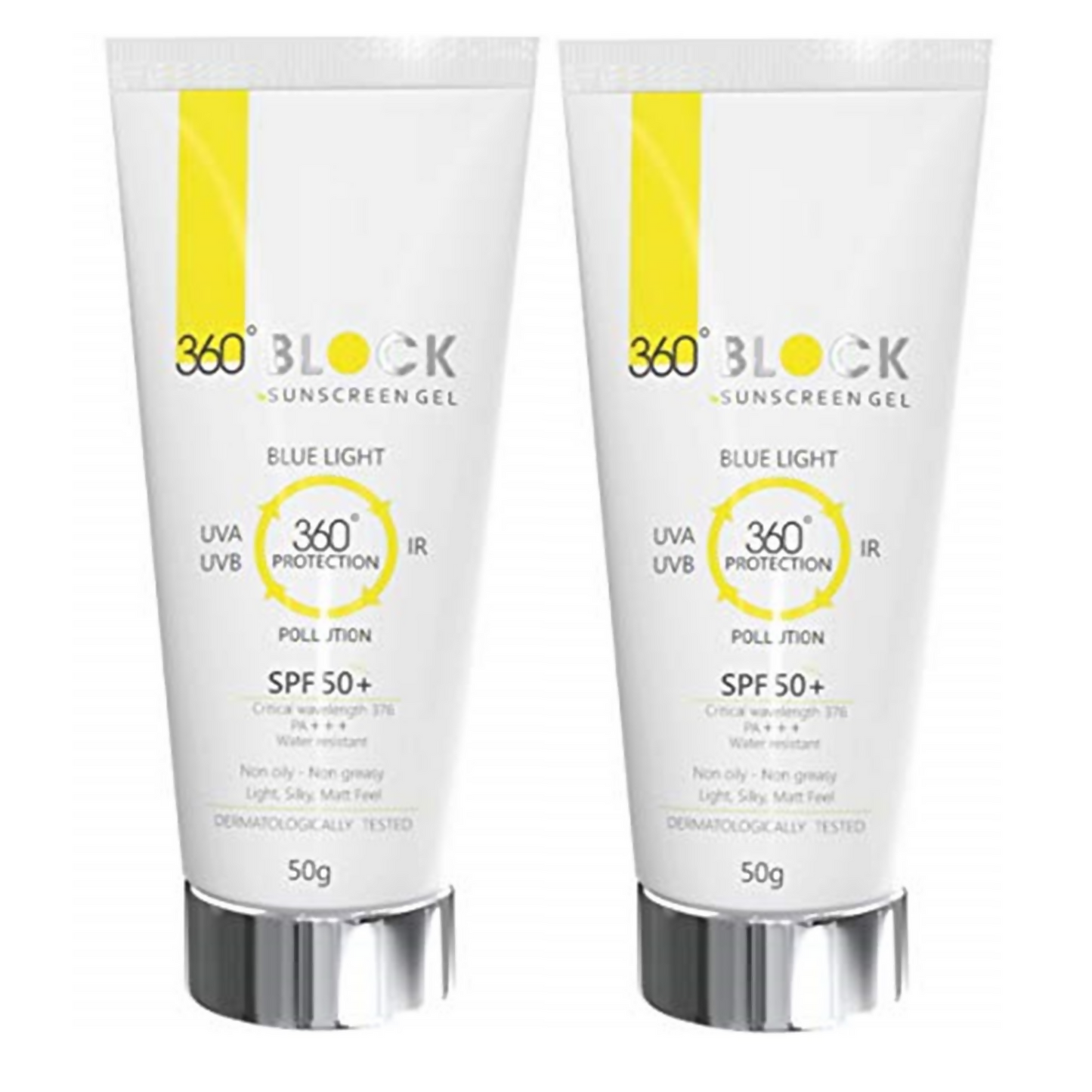 360 Block Sunscreen Gel SPF 50+ - Protects From UVA,UVB