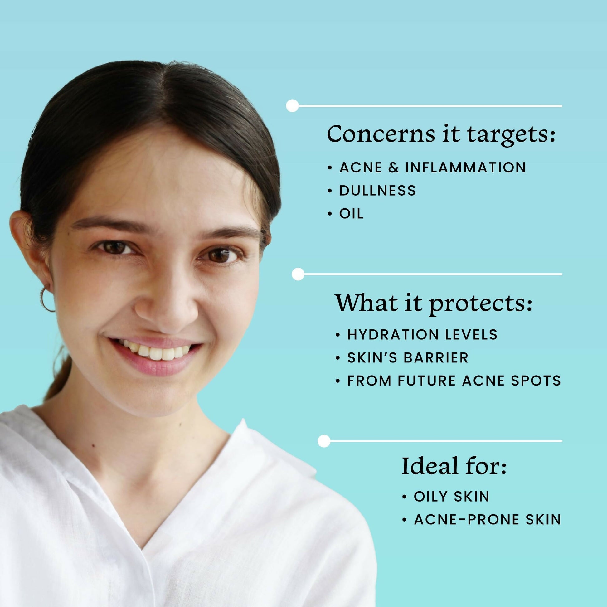 Foxtale Oil-Free Gel Moisturizer with Hyaluronic Acid & Niacinamide - Boosts Hydration, Brightens Skin, Soothes Acne