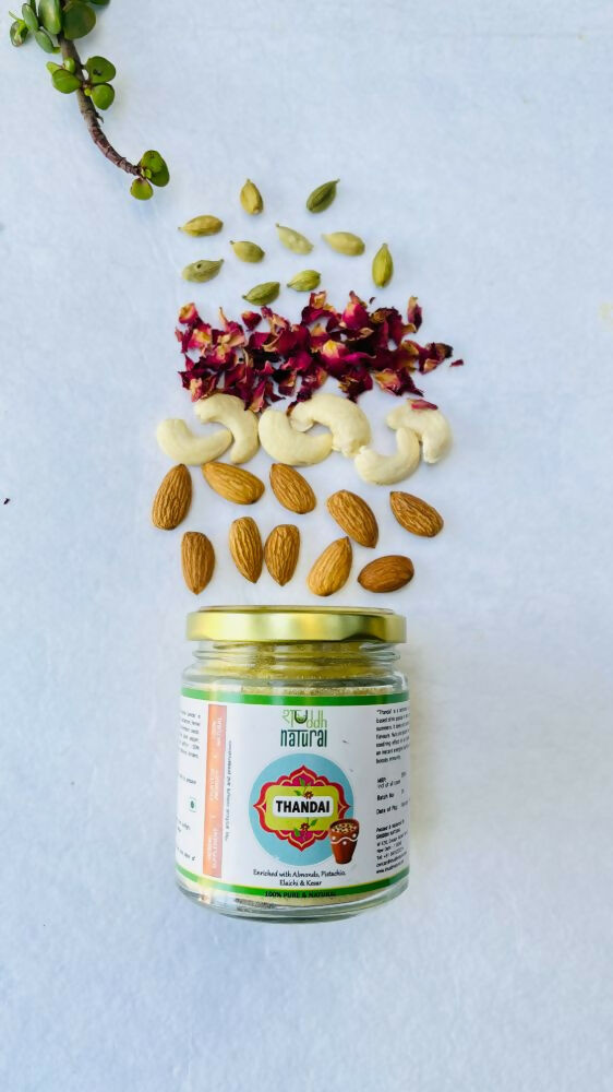 Shuddh Natural Ubtan Based Herbal Gulal, Ayurvedic Thandai Powder | Holi Gift Hamper