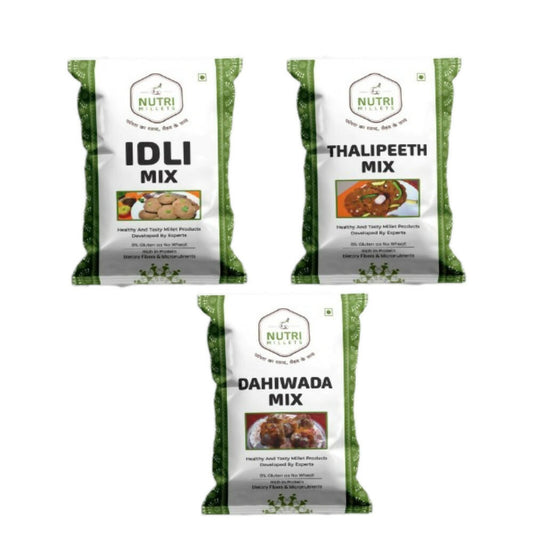 Buy NutriMillets Assorted Flours Combo - Idli+Dahiwada+Thalipeeth from DrMediCart, Ship from India to USA