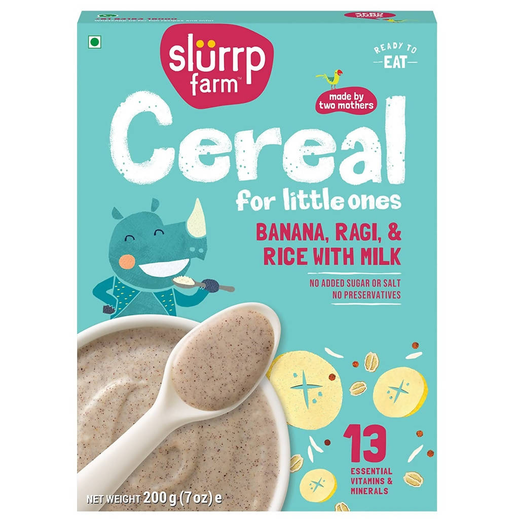 Buy Slurrp Farm Banana, Ragi & Rice With Milk Cereal For Little Ones from DrMediCart
