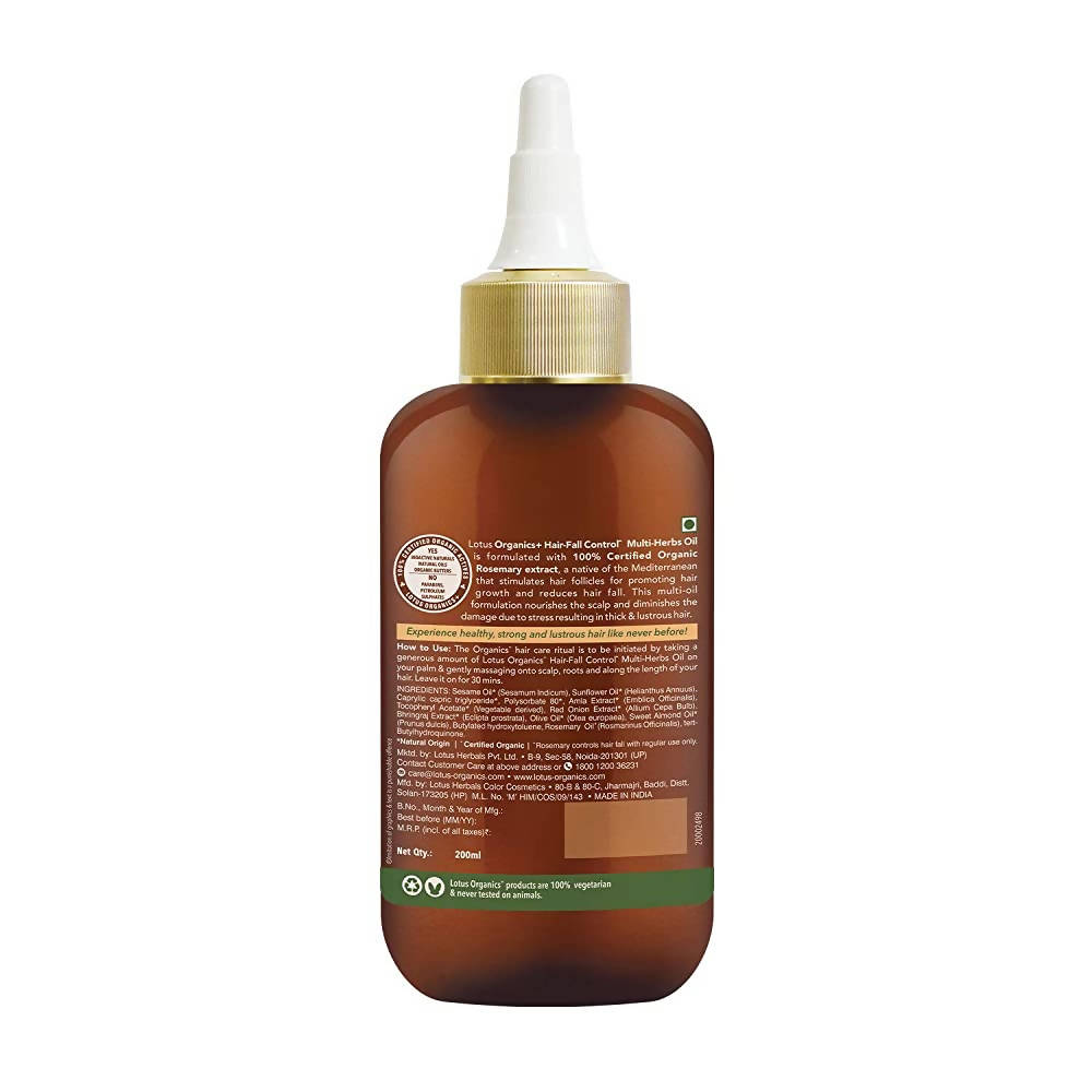 Lotus Organics+ Hair Fall Control Multi-Herbs Oil