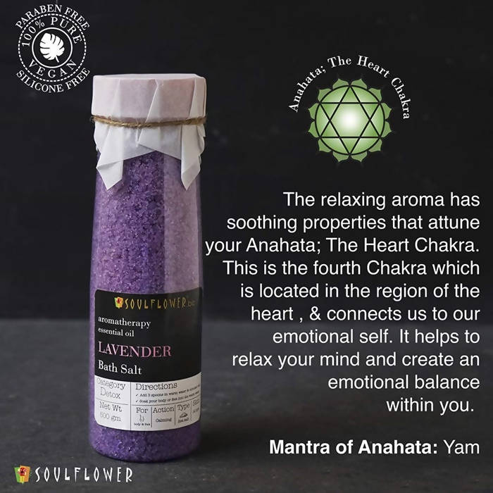 Soulflower Aromatherapy Essential Oil Lavender Bath Salt - DrMediCart