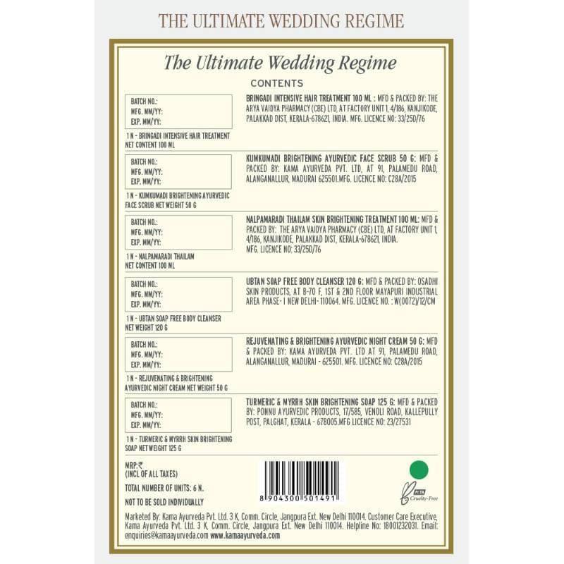 Kama Ayurveda The Ultimate Wedding Regime Ingredients