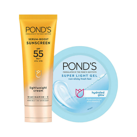 Ponds Super Light Gel Oil Free Moisturizer + Ponds Sunscreen Combo