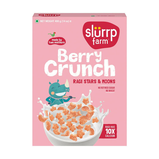 Buy Slurrp Farm Berry Crunch Strawberry Cereal (Ragi Stars & Moons) from DrMediCart