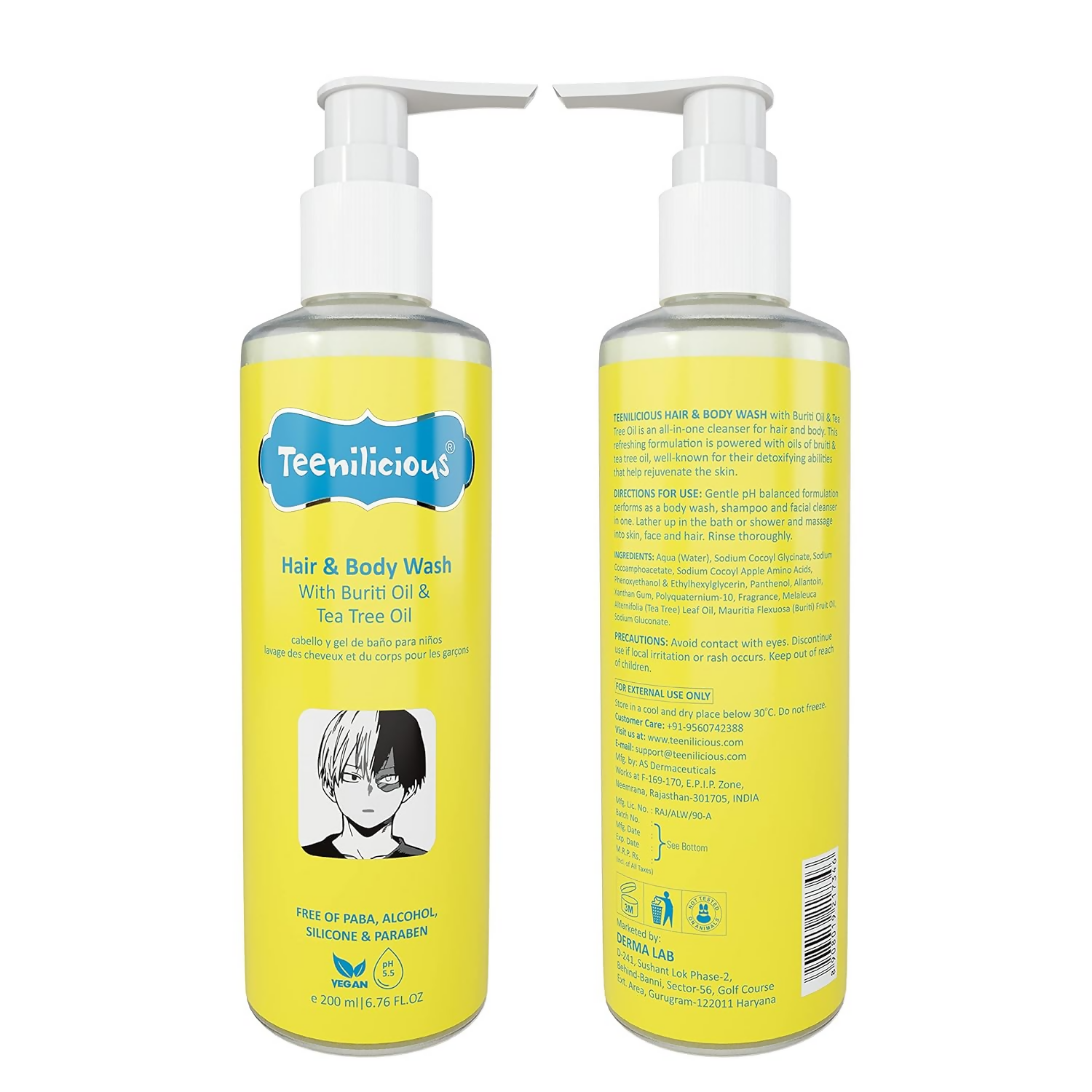 Teenilicious Hair & Body Wash With Buriti Oil & Tea Tree Oil