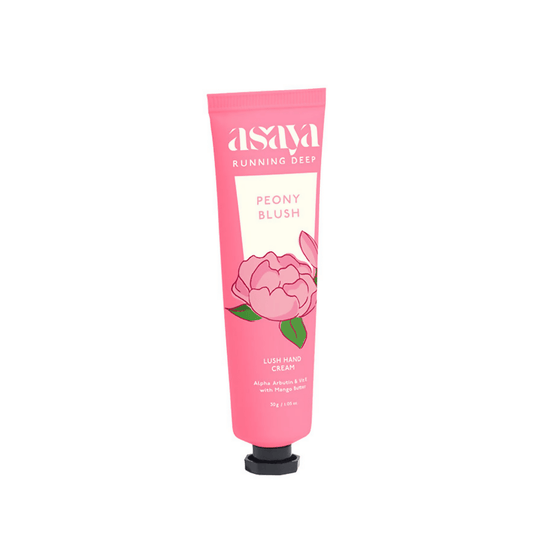 Asaya Peony Floral Hand Cream Softens Dry, Rough Hands For Men & Women