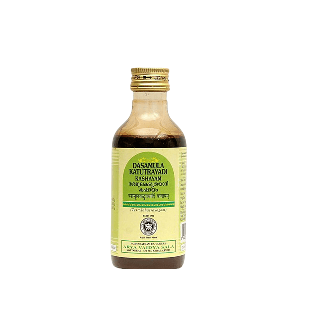 Buy Kottakkal Arya Vaidya Sala Dasamulakatutrayadi Kashayam - Ayurvedic Respiratory & Pain support Tonic from DrMediCart, Ship from India to USA
