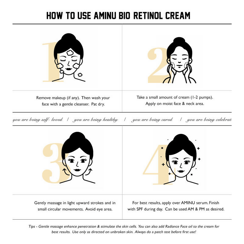 Aminu Bio-Retinol Cream Fine Lines, Wrinkles & Sagging