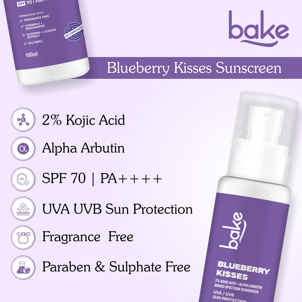 Bake 2% Kojic Acid Sunscreen Spf 70 With Alpha Arbutin & Niacinamide