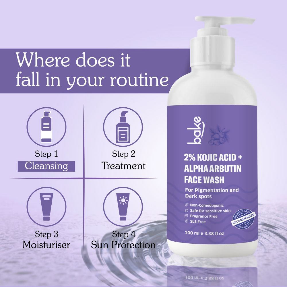 Bake 2% Kojic Acid Face Wash With Alpha Arbutin