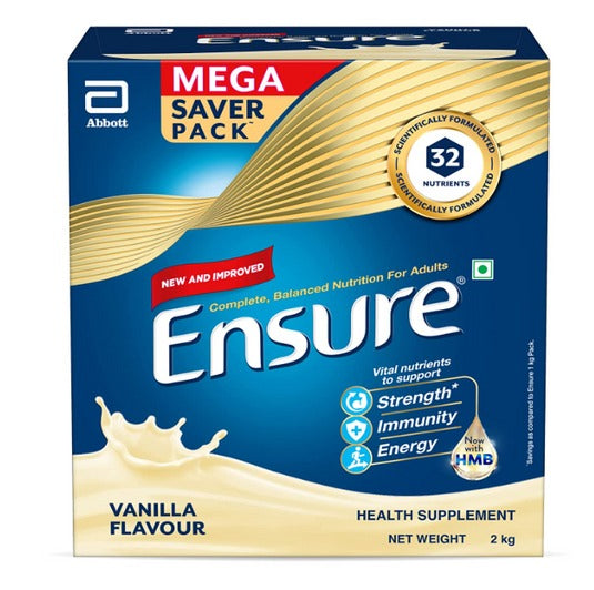 Ensure Nutritional Powder Vanilla Flavour - Balanced Nutrition Drink, Helps in Weight Management
