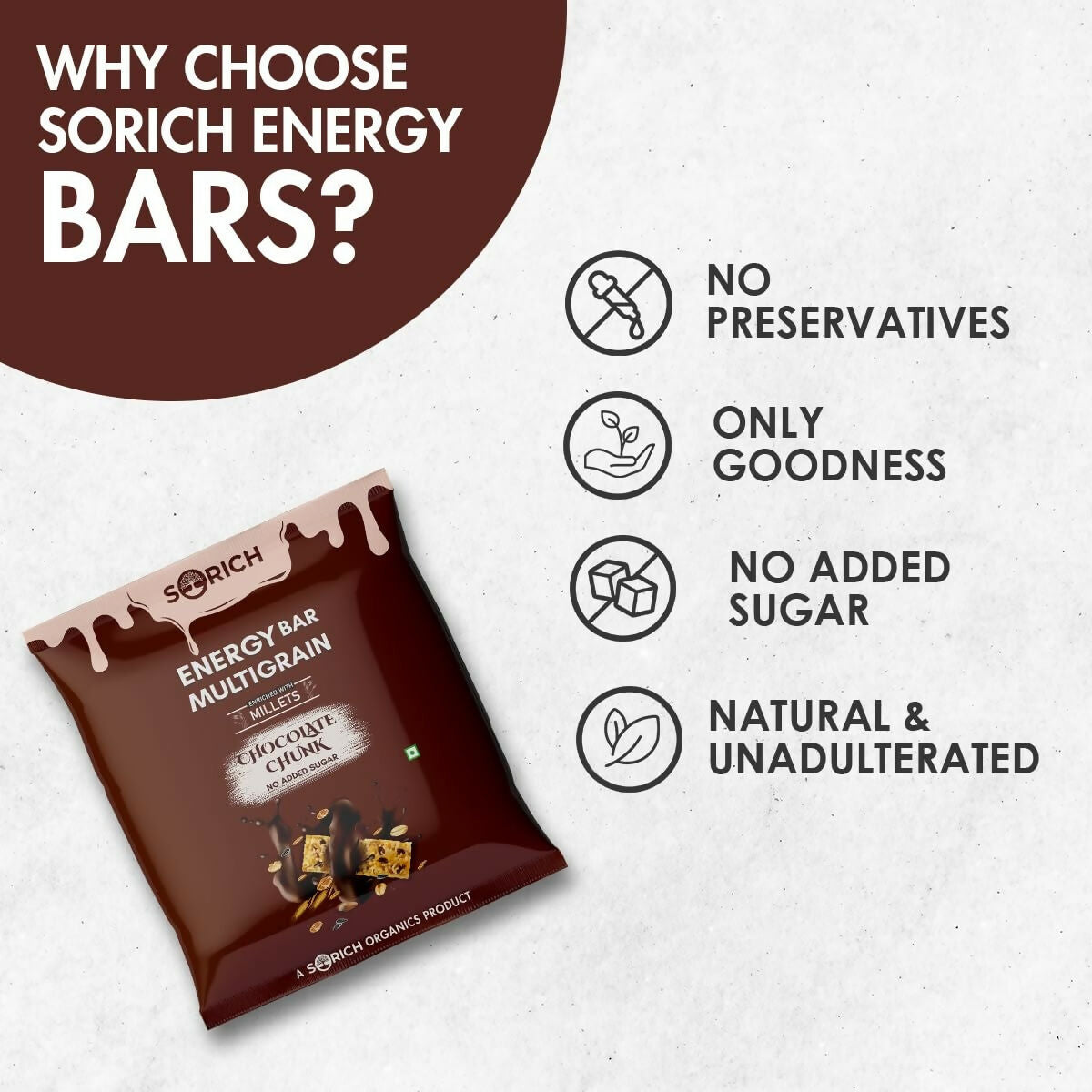 Sorich Organics Multigrain Energy Mini Bars Chocolate Chunk