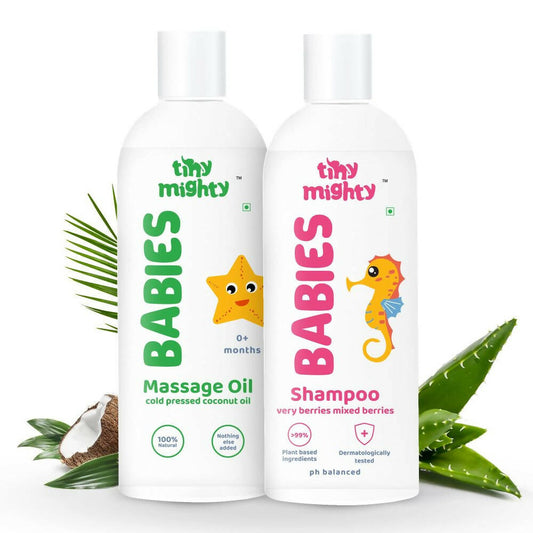 Tiny Mighty Baby Shampoo And Massage Oil Combo