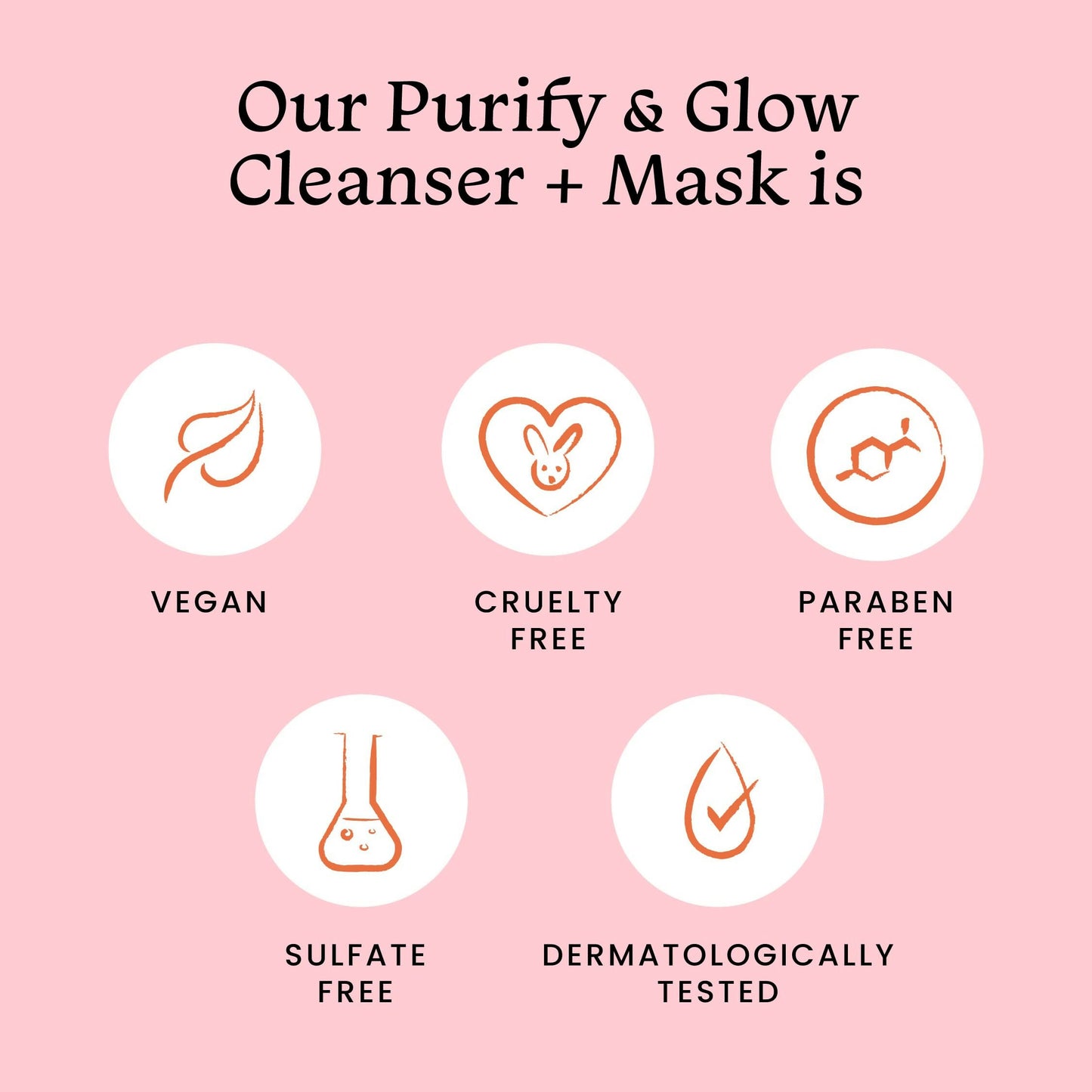 Foxtale Purify & Glow Cleanser + Mask With French Pink Clay & Sodium