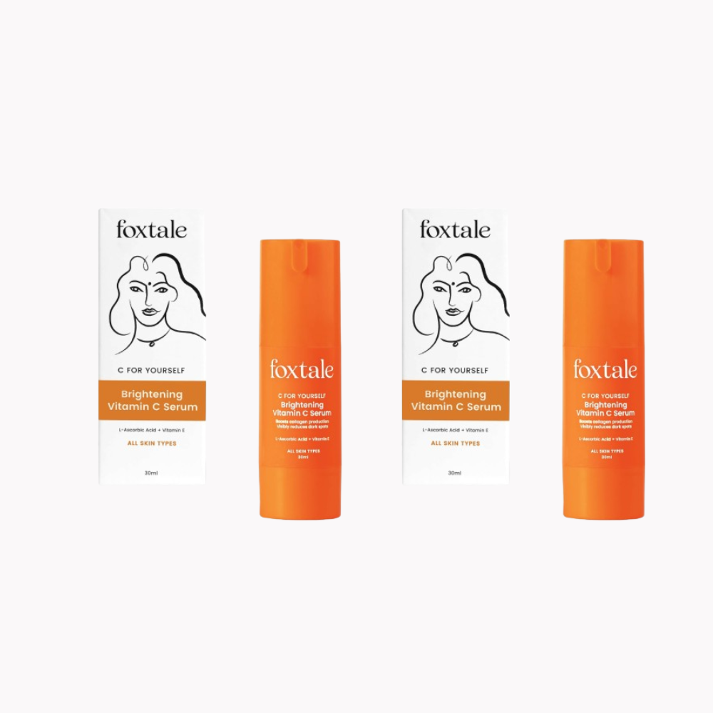 Foxtale Brightening 15% Vitamin C Face Serum With L-Ascorbic Acid And Vitamin E For Glowing Skin For Dark Spots