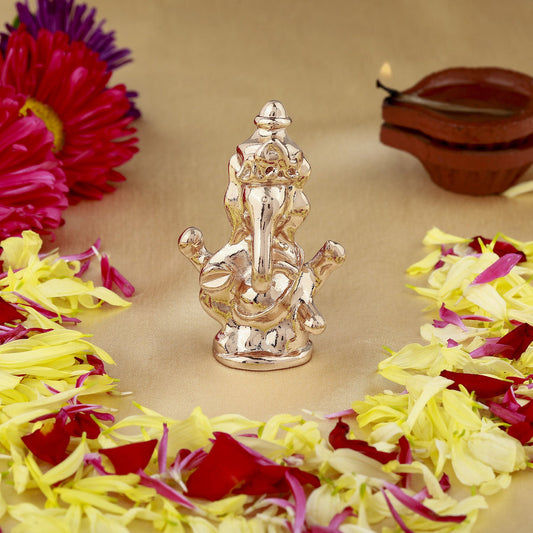 Buy Estele Pink/Rose Gold-Polished Spiritual Lord Ganesha Idol for Gifts & HouseWarming/Home/Office Decors