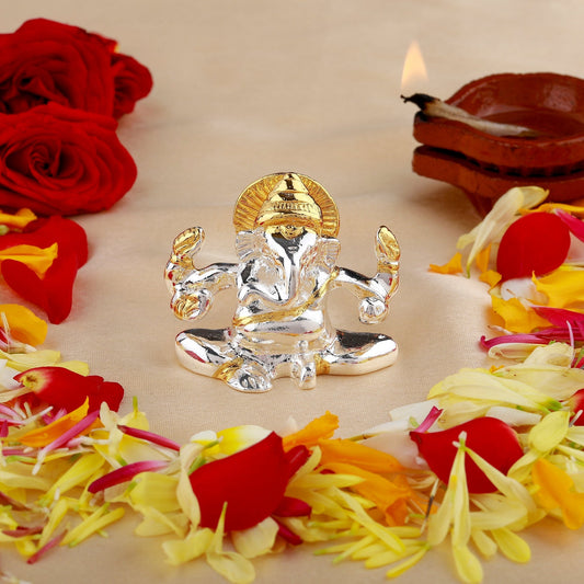 Buy Estele Gold-Polished Spiritual Lord Bal Ganesha Idol for Gifts & HouseWarming/Home/Office Decors