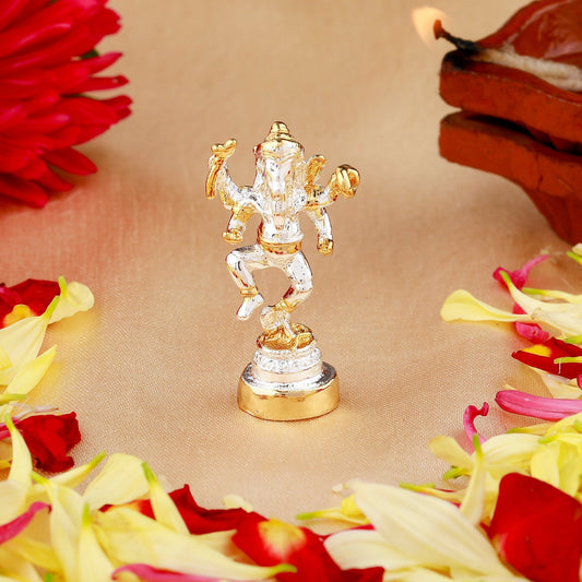 Buy Estele Gold-Polished Spiritual Lord Ganesh Idol with standing position for Gifts & HouseWarming/Home/Office Decors