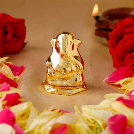 Buy Estele Gold-Polished God of beginnings Lord Ganesha Idol for Home/Office Decors