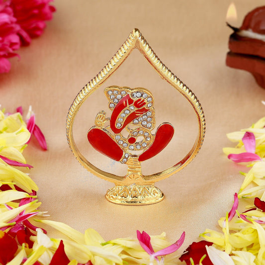 Buy Estele Gold-Polished Spiritual Lord Ganesha Idol for Gifts & HouseWarming/Home/Office Decors