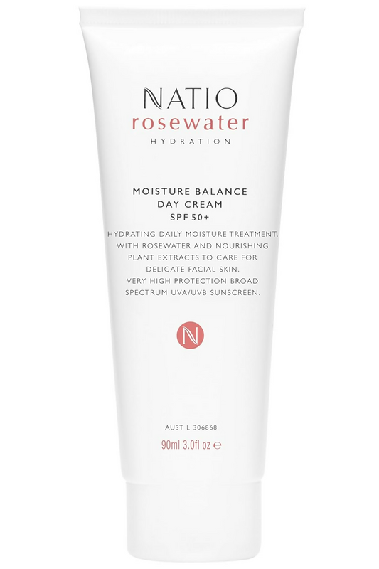 Natio Rosewater Hydration Moisture Balance Day Cream SPF 50+