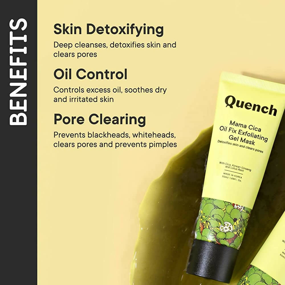 Quench Botanics Mama Cica Oil Fix Exfoliating Gel Mask - Korean Skincare