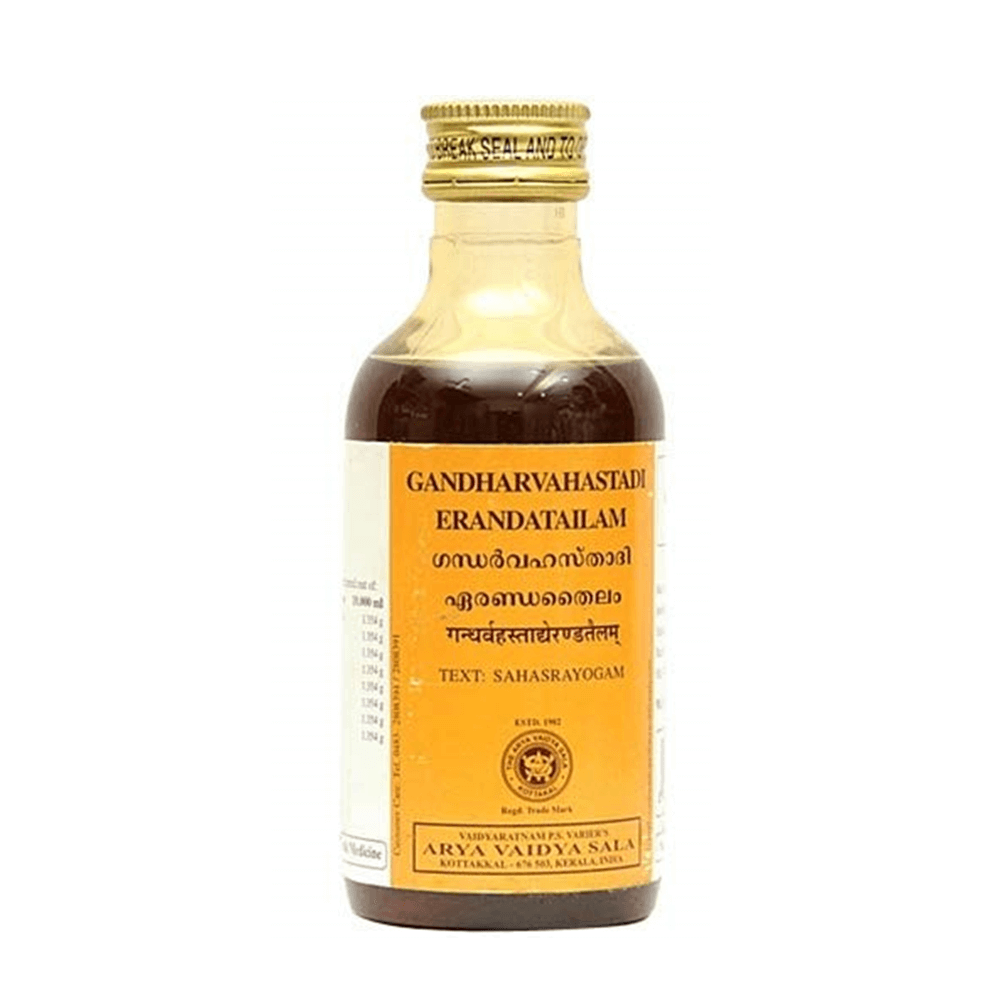 Buy Kottakkal Arya Vaidyasala Gandharvahasthadi Eranda Tailam - Ayurvedic Laxative from DrMediCart, Ship from India to USA