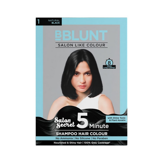 BBlunt Salon Secret 5 Minute Shampoo Hair Colour - Natural Black
